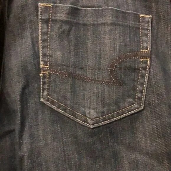 AMERICAN EAGLE TRUE BOOT CUT RAW HEM STRETCH JEANS 8-EUC - Picture 7 of 7